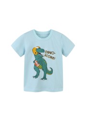 Little maven baby boys summer clothes lovely shark and whale cotton T-shirt baby boy boys kids 2-7 years