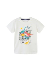 Little maven baby boys summer clothes lovely shark and whale cotton T-shirt baby boy boys kids 2-7 years