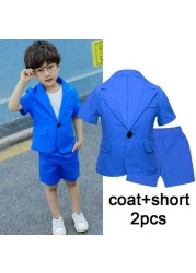 Gentleman Boys Set Jacket Shirt Pants 3 Pieces Suits Fashion Bright Collar Tie Long Sleeve Hot Autumn Clothes K1