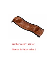 Leather Covers For Mama And Papas Urbo 2 Baby Stroller Bumper Pram Handle Sleeve Armrest Protective Cover Bar Accessories