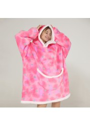 Family Hoodie Oversized Homewear Fleece Warm Sherpa Blanket Girls Thick Sleepwear, If You Need Two Sweatshirt, Please Order Two