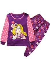 New Children's Rapunzel Clothing Set Boys Sleepwear Clothes Kids Pajamas Set Baby Girls Cotton Pajamas Cartoon Pajamas