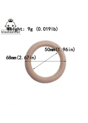 20pcs Wooden Teething Ring Baby Teether 25-98mm DIY Nursing Material Accessories Necklace Making Small Rod Ring