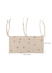 1pc Baby Bed Storage Bag Baby Crib Organizer Hanging Bag for Baby Multipurpose Crib Newborn Hanging Diaper Toy Tissue