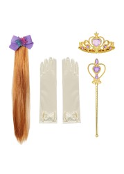 Elsa Mermaid Anna Wigs Princess Cosplay Accessory Unicorn Snow White Descendant of Moana Heandband Hair Accessories