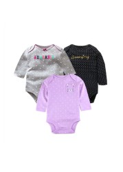 3pcs/lot Newborn Baby Underwear Set 100% Cotton Baby Boys Girls Pajamas Infant Clothes Long Sleeve Underwear Baby Clothes