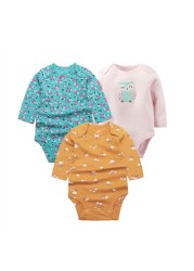 3pcs/lot Newborn Baby Underwear Set 100% Cotton Baby Boys Girls Pajamas Infant Clothes Long Sleeve Underwear Baby Clothes