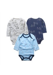 3pcs/lot Newborn Baby Underwear Set 100% Cotton Baby Boys Girls Pajamas Infant Clothes Long Sleeve Underwear Baby Clothes