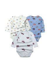 3pcs/lot Newborn Baby Underwear Set 100% Cotton Baby Boys Girls Pajamas Infant Clothes Long Sleeve Underwear Baby Clothes