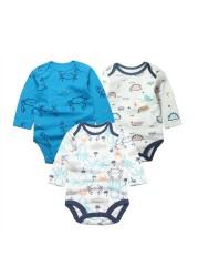 3pcs/lot Newborn Baby Underwear Set 100% Cotton Baby Boys Girls Pajamas Infant Clothes Long Sleeve Underwear Baby Clothes