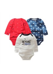 3pcs/lot Newborn Baby Underwear Set 100% Cotton Baby Boys Girls Pajamas Infant Clothes Long Sleeve Underwear Baby Clothes