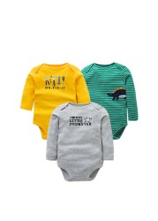 3pcs/lot Newborn Baby Underwear Set 100% Cotton Baby Boys Girls Pajamas Infant Clothes Long Sleeve Underwear Baby Clothes