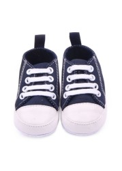 Fashionable Baby Canvas Shoes 0-12 Months Soft Sole Baby Shoes Pre Walking 12 Colors