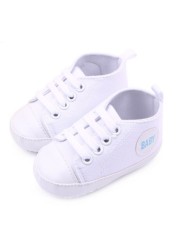 Fashionable Baby Canvas Shoes 0-12 Months Soft Sole Baby Shoes Pre Walking 12 Colors