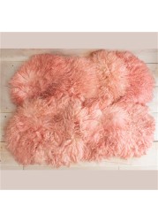 Tie-dye Wool Blanket Newborn Baby Plush Photography Backdrop Blankets Soft Cozy Skin-friendly Infant Photo Mat Filler