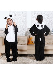 بيجامات شتاء من الفلانيل الناعم الدافئ على شكل وحيد القرن Kigurumi بيجامات بقلنسوة على شكل حيوانات كرتونية للأولاد بيجامات على شكل وحيد القرن للفتيات ملابس نوم للأطفال