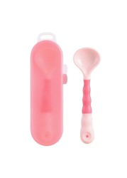 B2EB Baby Bendable Spoon Silicone Toddlers Feeding Training Spoon Tableware BPA Free Self Feeding Learning Spoon for Babies