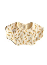 360 Degree Rotation Baby Burp Cloth Flower Shape Feeding Bib Bandana Scarf 5 Layers Pure Cotton Absorbent Saliva Towel