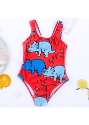 Summer Disney Unicorn Mickey Mouse Cosplay Children's Swimwear For Girls The Little Mermaid Bikini Beach Swimwear Holiday Outfit