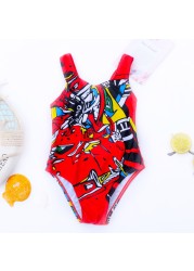 Summer Disney Unicorn Mickey Mouse Cosplay Children's Swimwear For Girls The Little Mermaid Bikini Beach Swimwear Holiday Outfit