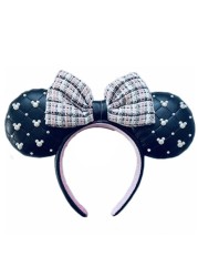 Original Disney Mickey Mouse Earphone Shanghai Disney Big Ears Bows Costume Headband Cosplay Plush Adult/Kids Headband Gift