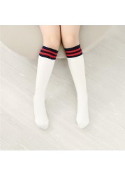 Kids Boys Toddlers Girls Socks Knee High Long Soft Cotton Baby Socks Stripped Children Socks School Clothes 4-9 Years