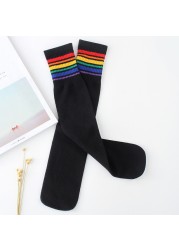 Kids Boys Toddlers Girls Socks Knee High Long Soft Cotton Baby Socks Stripped Children Socks School Clothes 4-9 Years