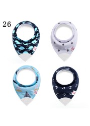 Baby Bibs With Teether Baby Stuff Triangle Bib Silicone Baby Scarf Cotton Drooling Cloth Towel Burp Feeding Infant Towel