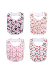 Fashion Newborn Cotton Bib Towel Digital Printing Baby Bibs Double Thick Absorbent Square Towel For Infant Babador