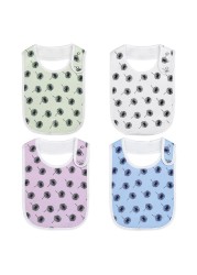 Fashion Newborn Cotton Bib Towel Digital Printing Baby Bibs Double Thick Absorbent Square Towel For Infant Babador