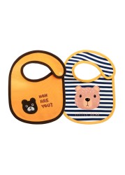 2pcs/lot infant new cartoon animal pure cotton absorbent comfortable baby bib boys and girls soft three-layer saliva towel