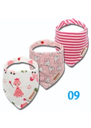 3pcs Organic Cotton Baby Gauze Scarf Burp Cloth Bandana Bibs Newborn Baby Boy Infant Girl Toddler Winter Scarf Waterproof Bib