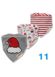 3pcs Organic Cotton Baby Gauze Scarf Burp Cloth Bandana Bibs Newborn Baby Boy Infant Girl Toddler Winter Scarf Waterproof Bib