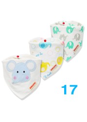 3pcs Organic Cotton Baby Gauze Scarf Burp Cloth Bandana Bibs Newborn Baby Boy Infant Girl Toddler Winter Scarf Waterproof Bib