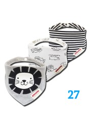 3pcs Organic Cotton Baby Gauze Scarf Burp Cloth Bandana Bibs Newborn Baby Boy Infant Girl Toddler Winter Scarf Waterproof Bib