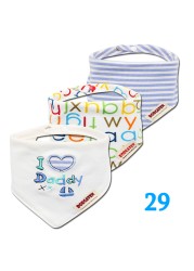 3pcs Organic Cotton Baby Gauze Scarf Burp Cloth Bandana Bibs Newborn Baby Boy Infant Girl Toddler Winter Scarf Waterproof Bib