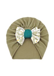 Baby Hat Bows Knot Hat Floral Bowknot Knit Newborn Bonnet Headwear