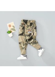 1-7 Years Boys Camouflage Print Pants Fashion Tracksuits With Elastic Belt Kids Fashion Spring-Autumn 2020 New Collection