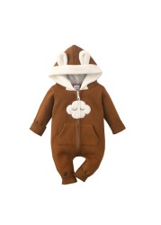 Bobora Baby Clothes Long Sleeve Newborn Baby Clothes Spring Baby Boys Girls Hooded Clothes Size 0-18M