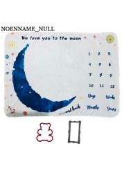 1 set baby monthly growth record milestone blanket newborn photography props accessories creative background cloth infant