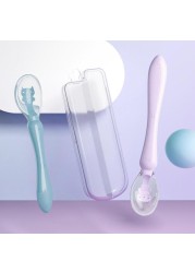 Newborn Baby Spoon Soft Silicone Temperature Sensor Spoon Baby Cutlery Training Spoon Infant Feeding Tools