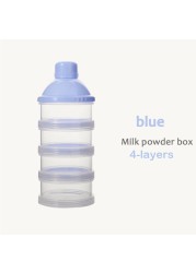 Portable Milk Powder Formula Dispenser Food Container Storage Feeding Boxes for Baby Kids Toddler 4/5 Grid Baby Food Storage Box