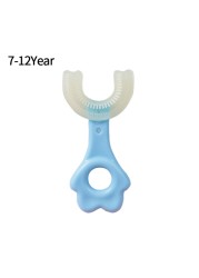 Kids Baby U-Shape Toothbrush Food Grade Silicone Infant Toothbrush 360 Degree Baby Oral Care Cleaning Guide