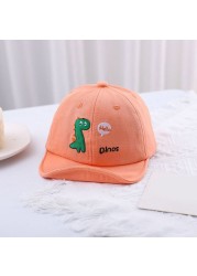 Baby Baseball Hat Caps For Kids Cartoon Dinosaur Print Baby Boy Girl Travel Sun Caps Toddler Hats Gift Adjustable