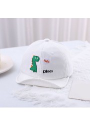 Baby Baseball Hat Caps For Kids Cartoon Dinosaur Print Baby Boy Girl Travel Sun Caps Toddler Hats Gift Adjustable