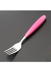 Baby gadgets cutlery set children utensils stainless steel baby dinnerware cutlery cartoon infant food feeding spoon fork