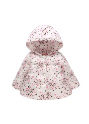 Baby Girls Boys Jackets Baby Clothes 2021 Autumn Kids Hooded Coats Winter Toddler Warm Snow Suit Baby Cotton Flower Outerwear