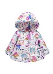 Baby Girls Boys Jackets Baby Clothes 2021 Autumn Kids Hooded Coats Winter Toddler Warm Snow Suit Baby Cotton Flower Outerwear