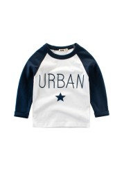 Kids Boys Letter Printed T-Shirt Long Sleeve Autumn Children