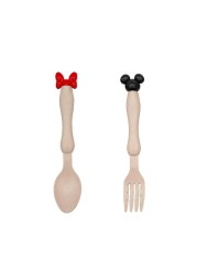 2pcs Baby Feeding Cutlery Set Eco-friendly Wheat Straw Infant Plate Children Dish Utensils Kids Anti-hot Training Bowl Spoon